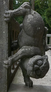 岩木山神社楼門玉垣狛犬