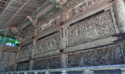 丹内山神社本殿外壁彫刻（西）