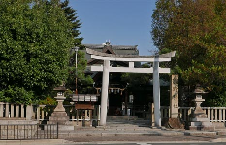 左京区の熊野神社社頭