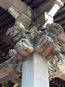 牛島神社拝殿彫刻