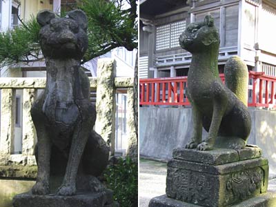 直江津の稲荷神社の狐