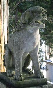2003年の大前神社狛犬