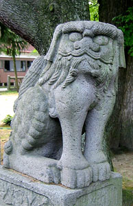 濁川の諏訪神社狛犬