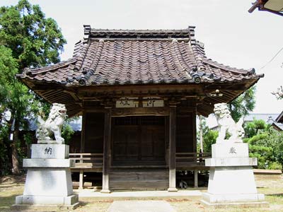 四ツ屋の白山神社拝殿正面