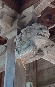 指合の神明宮拝殿彫刻