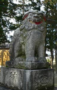 水原町中島の大山祇神社狛犬