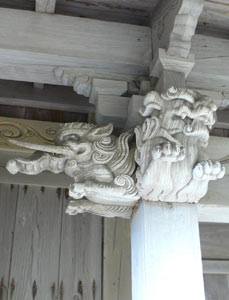 稲鯨の事毘羅神社拝殿装飾