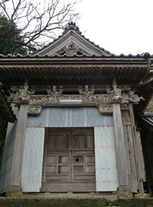 稲鯨の北野神社社殿正面