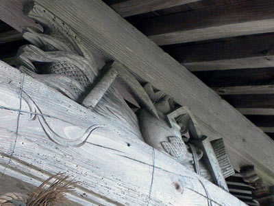五三蔵の稲荷神社拝殿彫刻