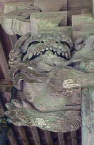 熊野神社拝殿向拝の彫刻