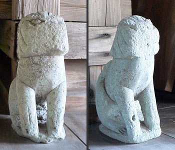 石間の白山神社本殿狛犬