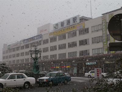 冬の新潟駅
