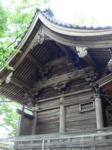 葛塚の稲荷神社本殿側面