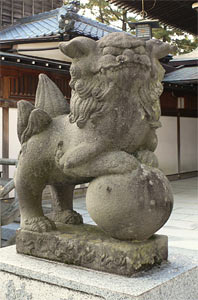 坂井神社狛犬（吽像）