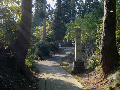 万善寺の八幡神社参道