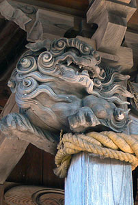 海老江の石動神社拝殿彫刻