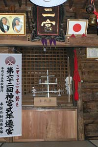 旧松代町田沢の十二神社社殿内部