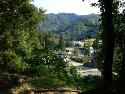 旧松代町菅刈の熊野神社周囲の眺望