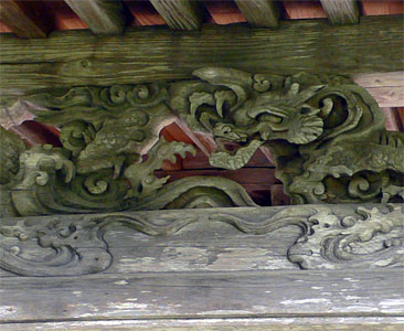 茎太の熊野神社拝殿細部