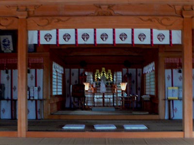 石垣西の吉弘神社拝殿内部
